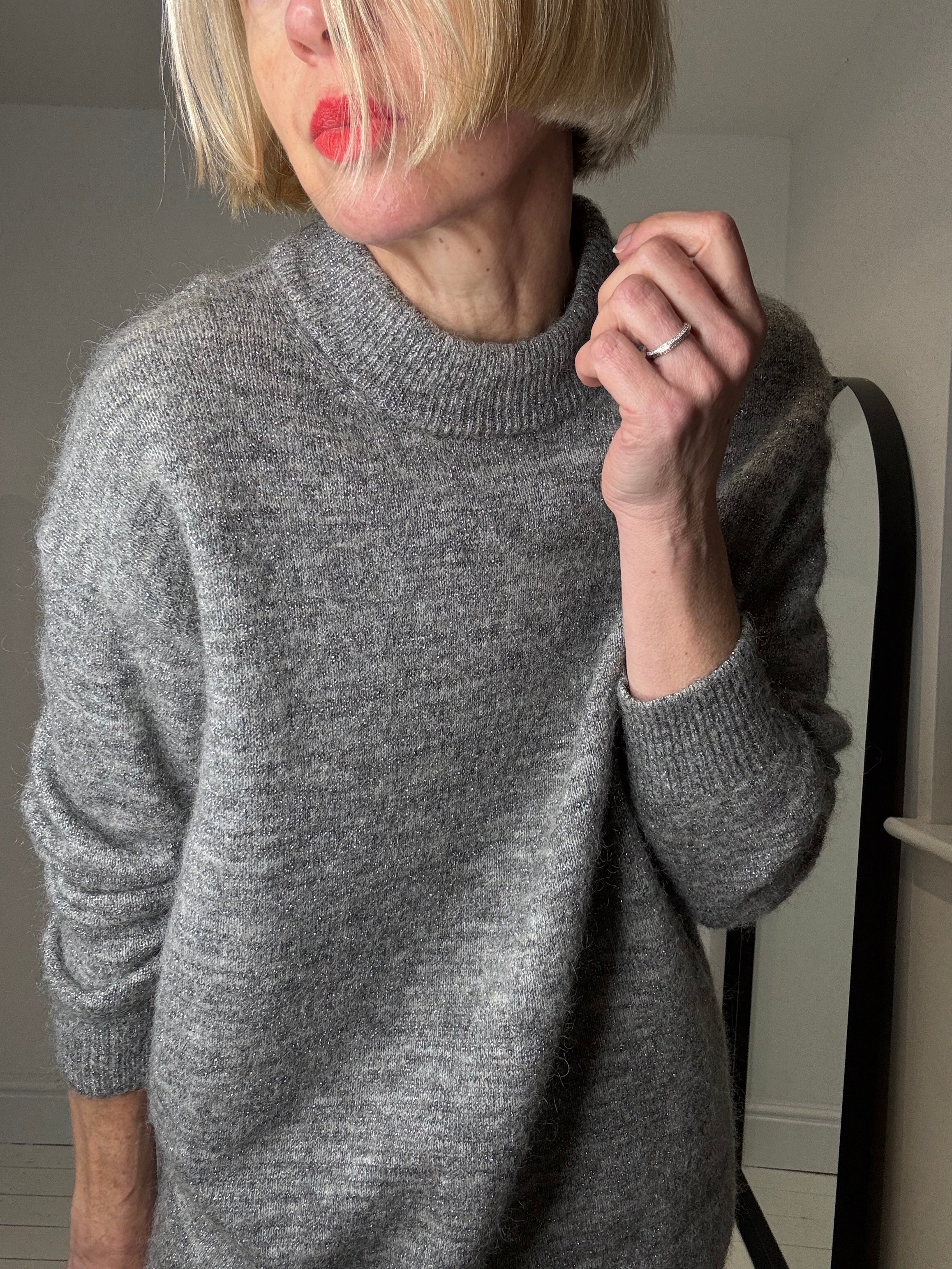 Mohair and lurex jumper