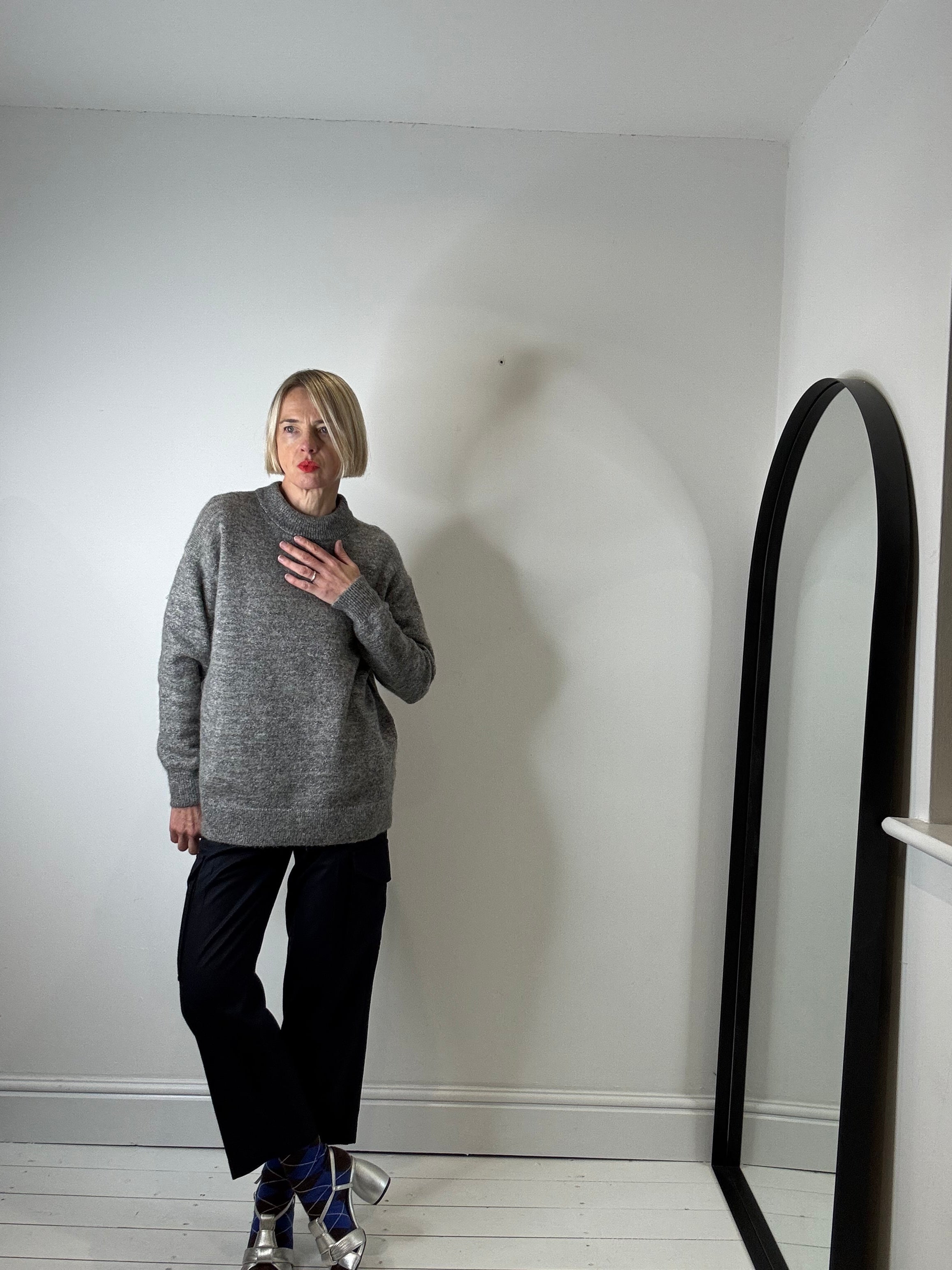 Mohair and lurex jumper