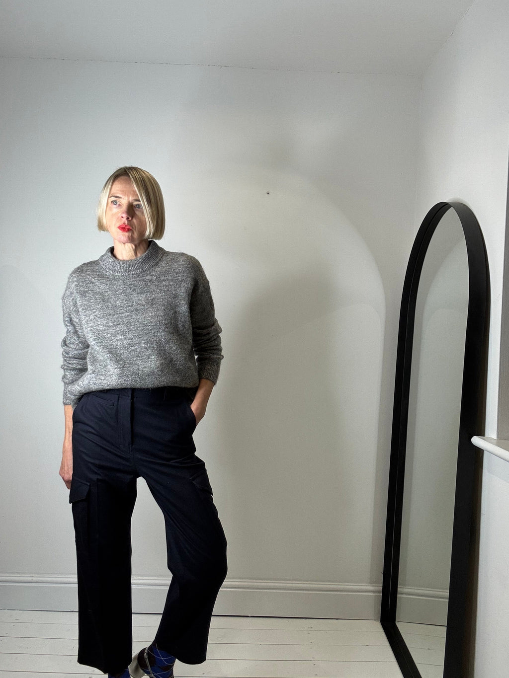 Mohair and lurex jumper