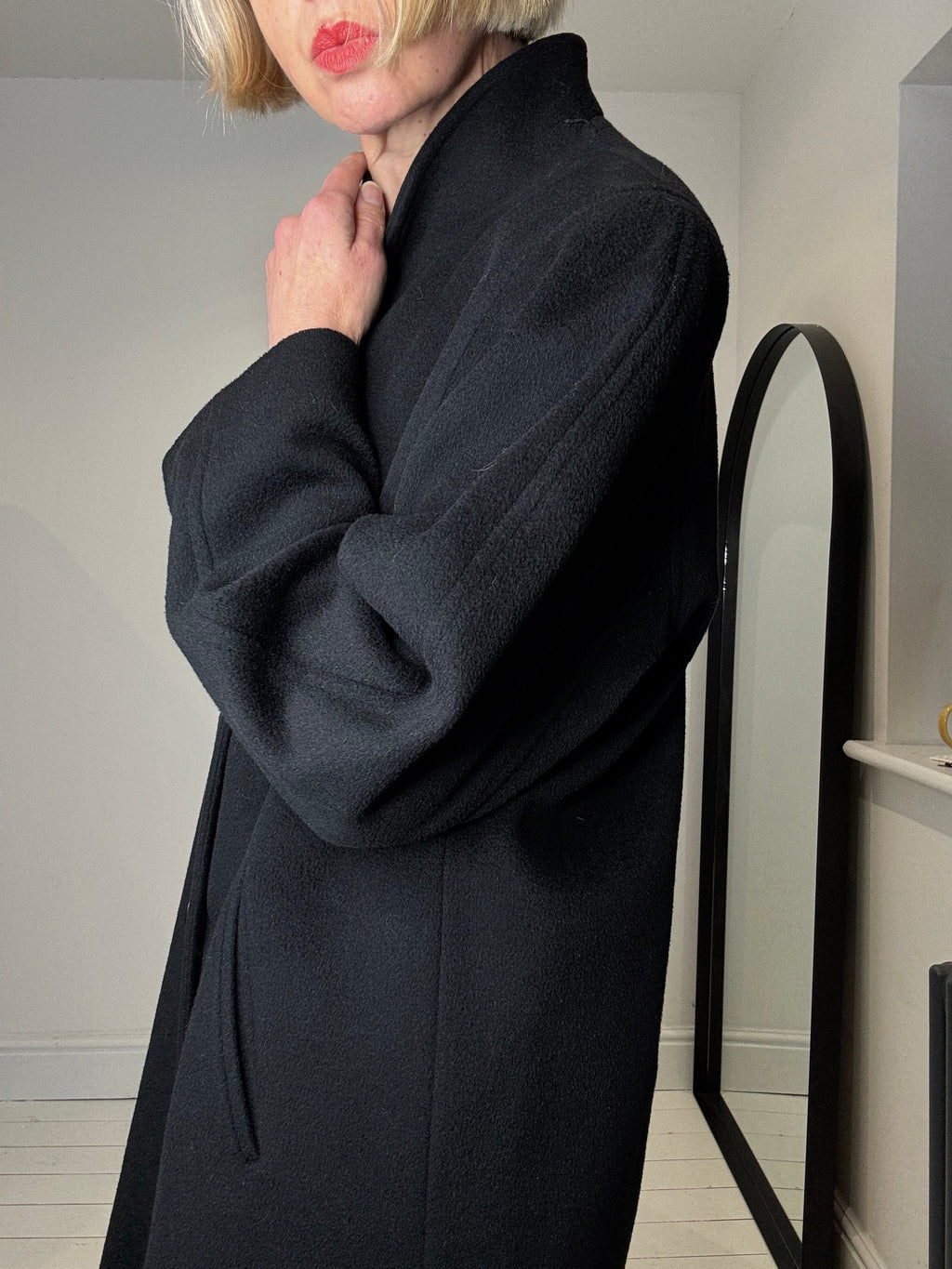 VINTAGE grown on collar coat