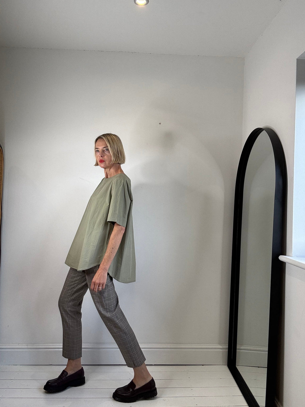 CEFINN wool check trouser