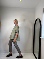 CEFINN wool check trouser