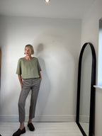 CEFINN wool check trouser