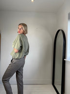 CEFINN wool check trouser