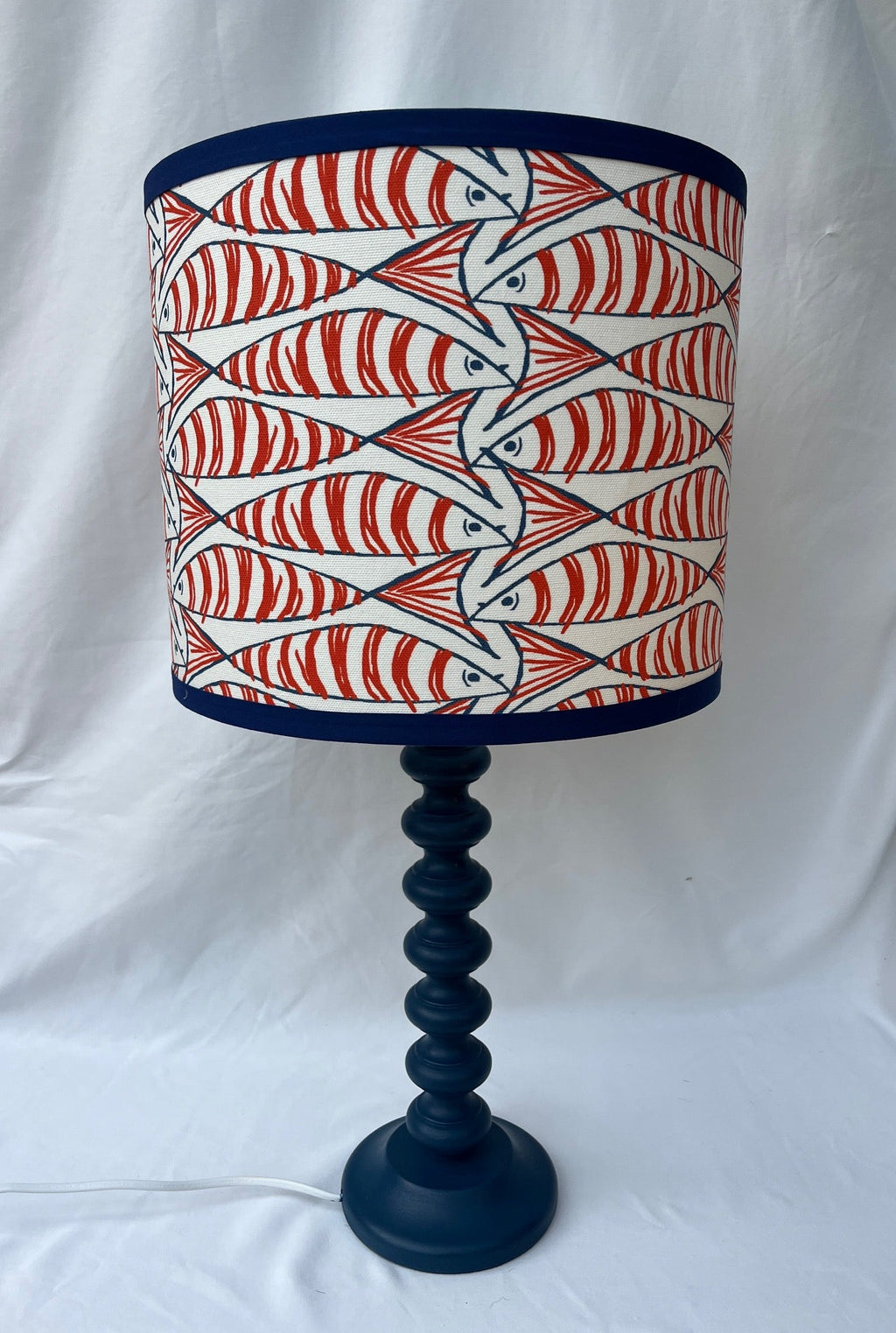 Orange mackerel lampshade -suzie-catlin-designs 