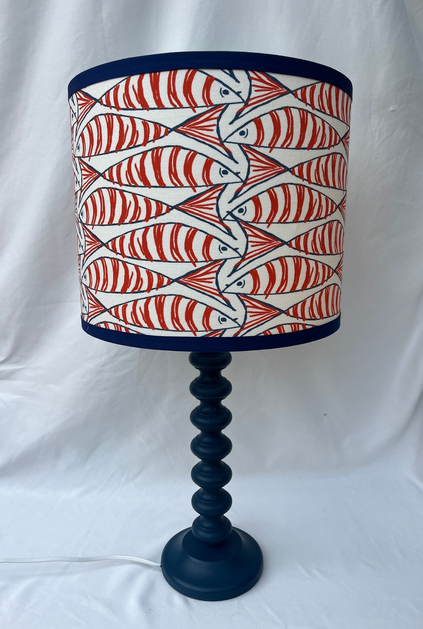 Orange mackerel lampshade -suzie-catlin-designs 