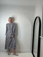 Mono floral print midi dress