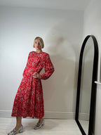 GHOST COLLAB star print midi dress