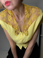 VINTAGE jacquard blouse