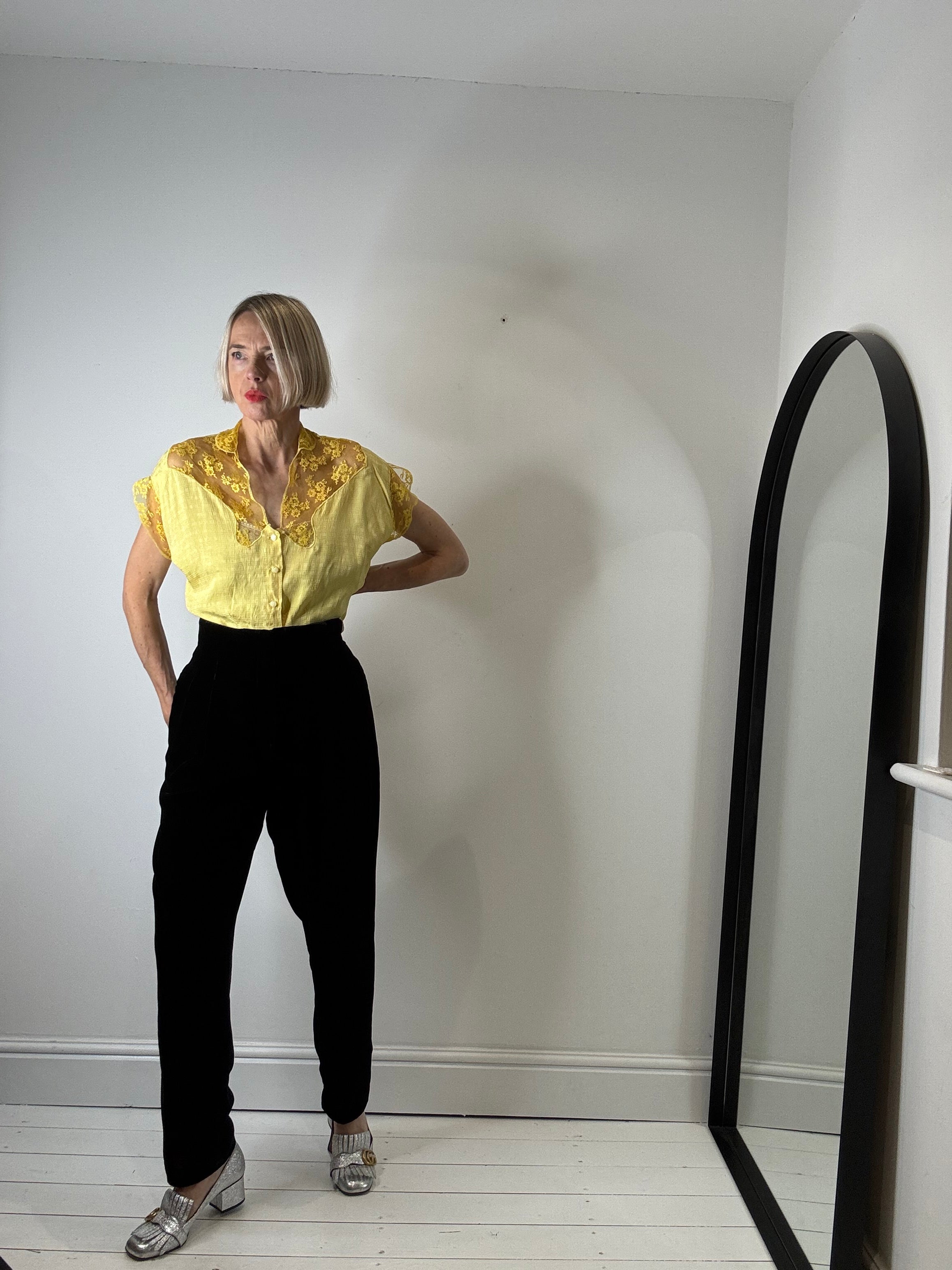 VINTAGE jacquard blouse