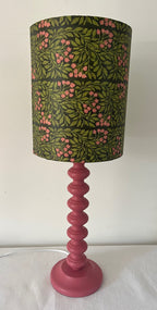 William Morris inspired Pink & Green lampshade -suzie-catlin-designs 