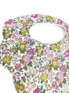 Liberty scalloped baby teething bib