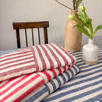NEW WOVEN CLAY STRIPE TABLECLOTH – 100% Cotton