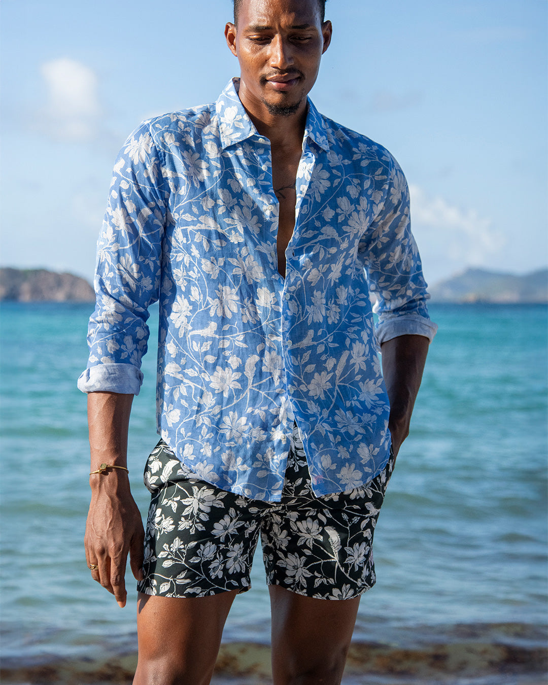 Mens Linen Shirt IGUANA