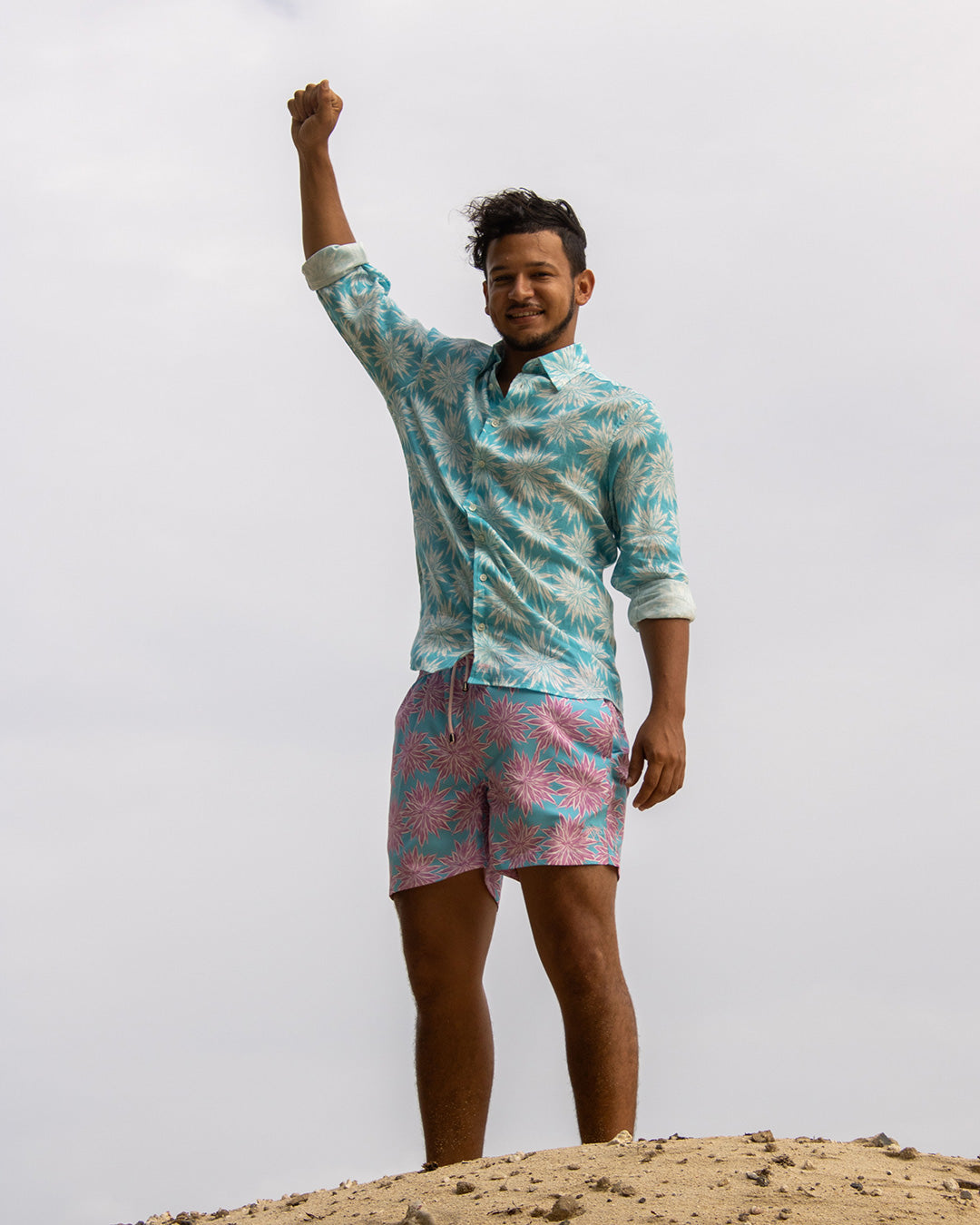 Mens Linen Shirt AGAVE