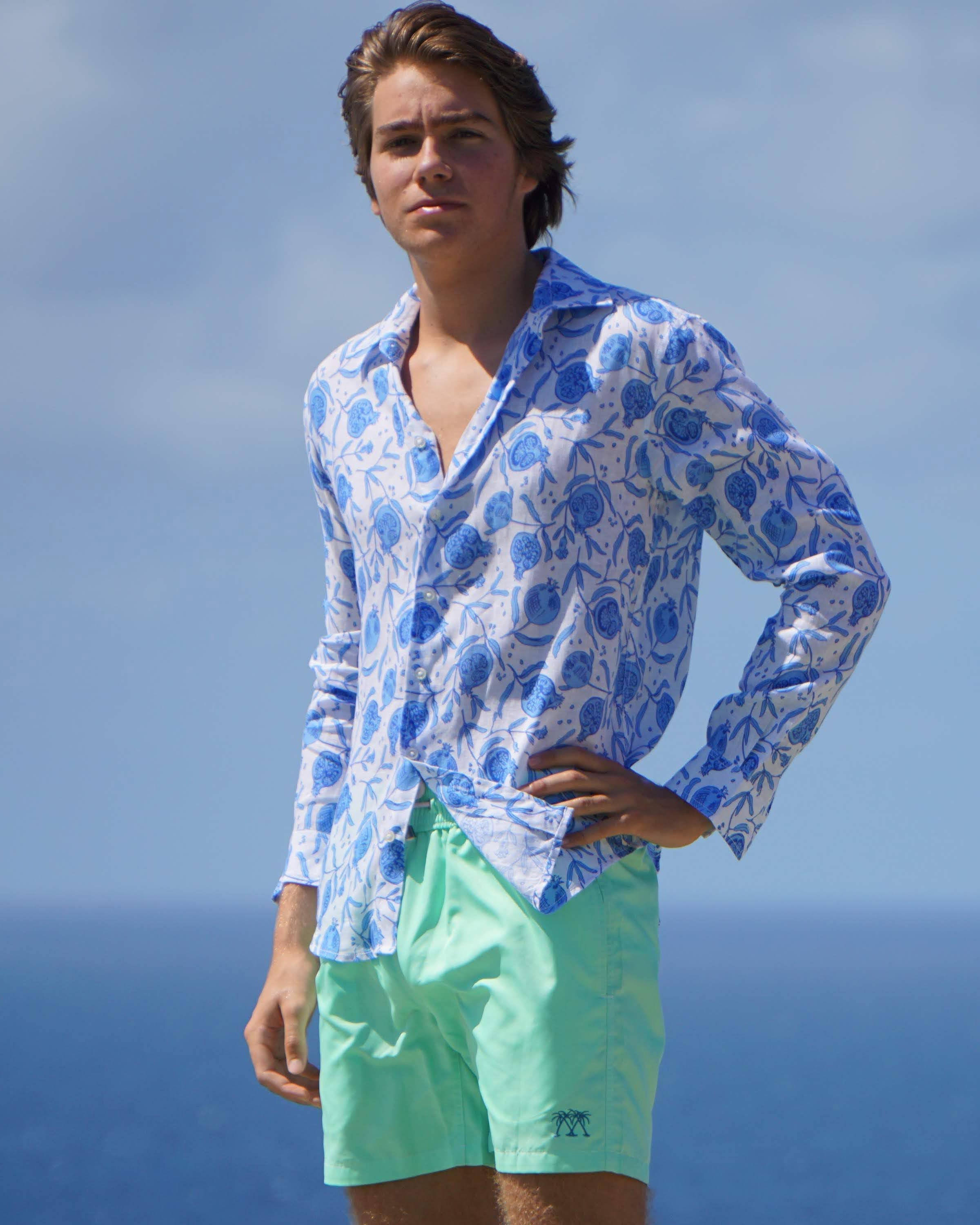 Linen Shirt POMEGRANATE