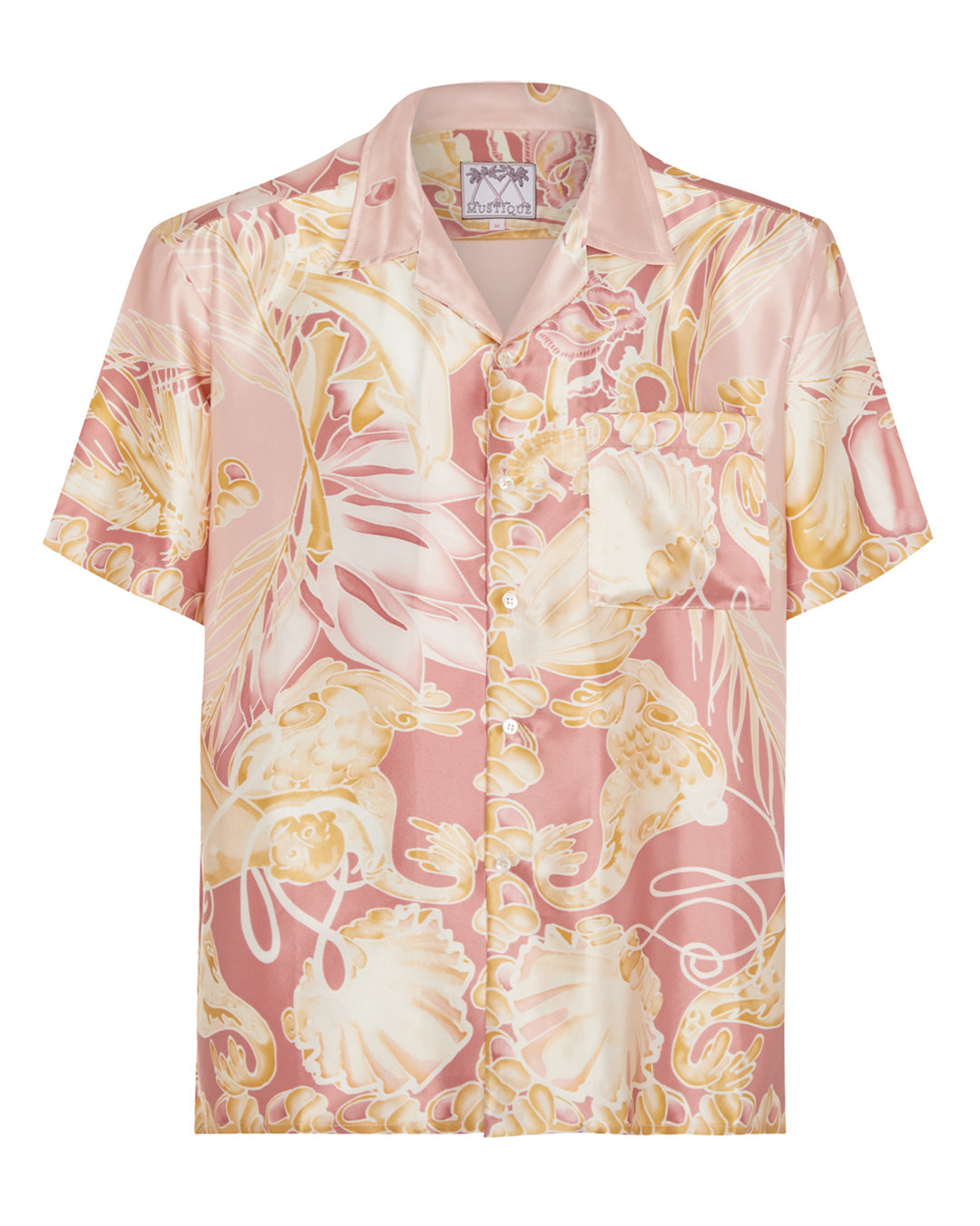 Silk Vintage Scarf Shirt SEA LIFE