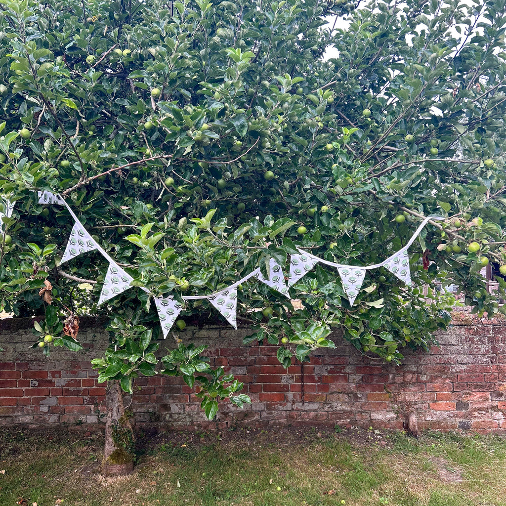 Lotus Flower Green Flag Bunting