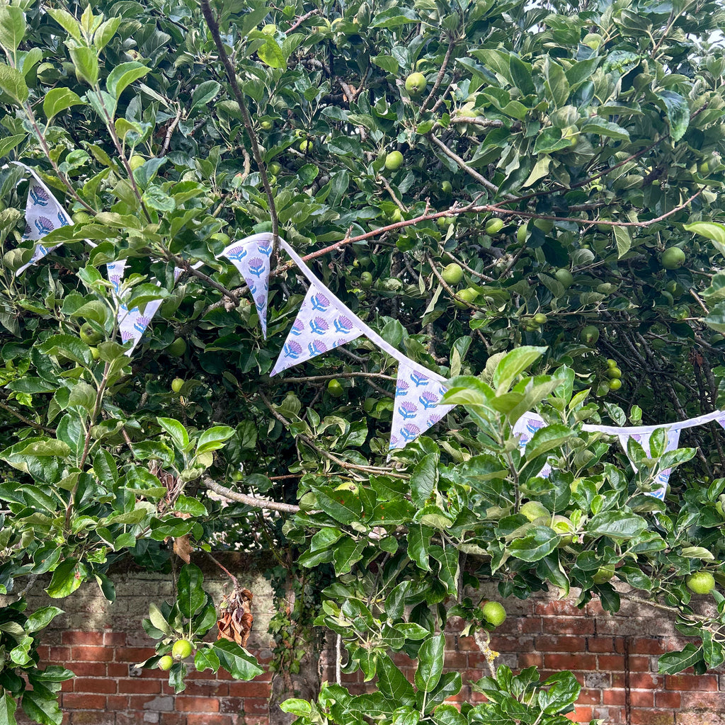 Lotus Flower Lilac Flag Bunting