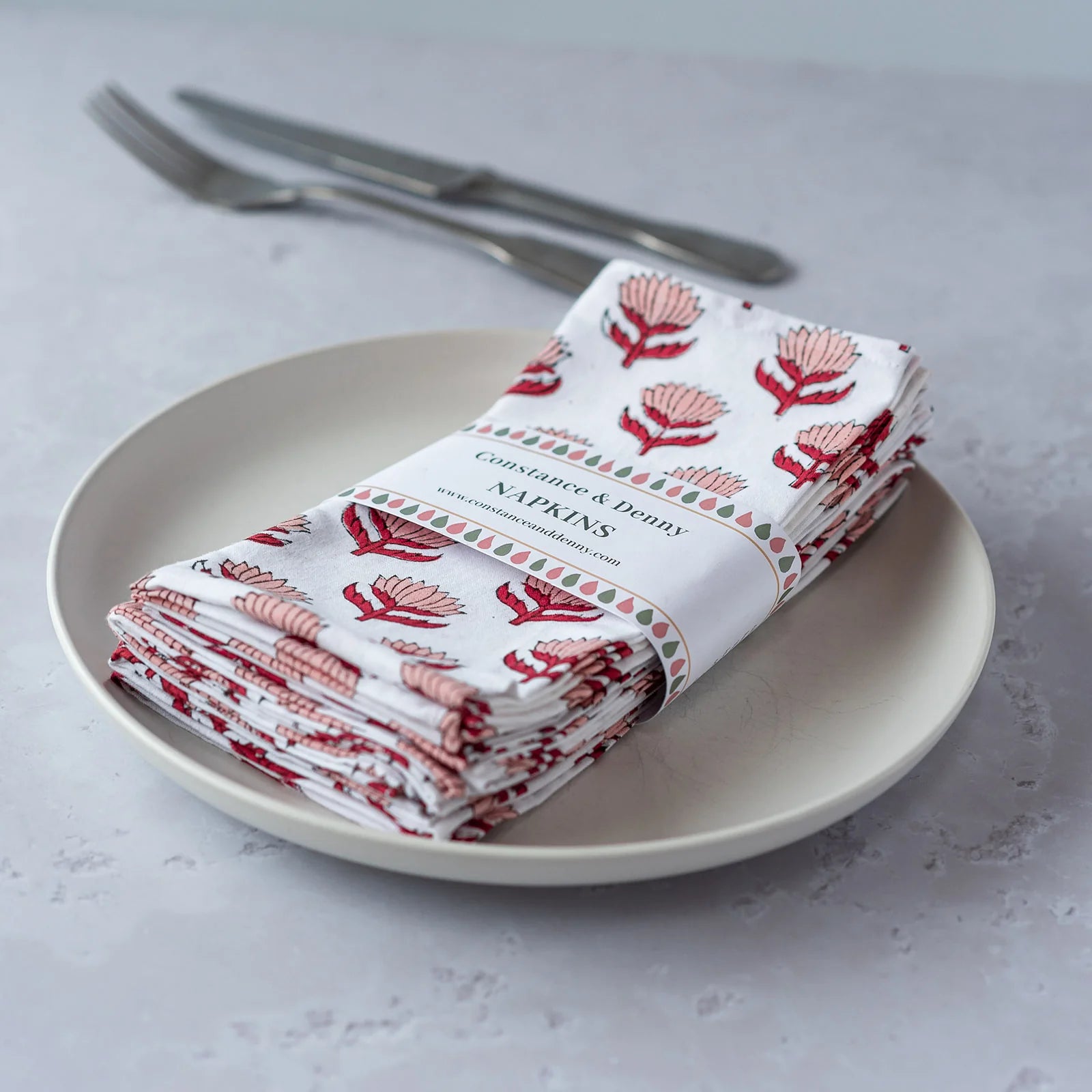 Lotus Flower Design, set of 6 napkins