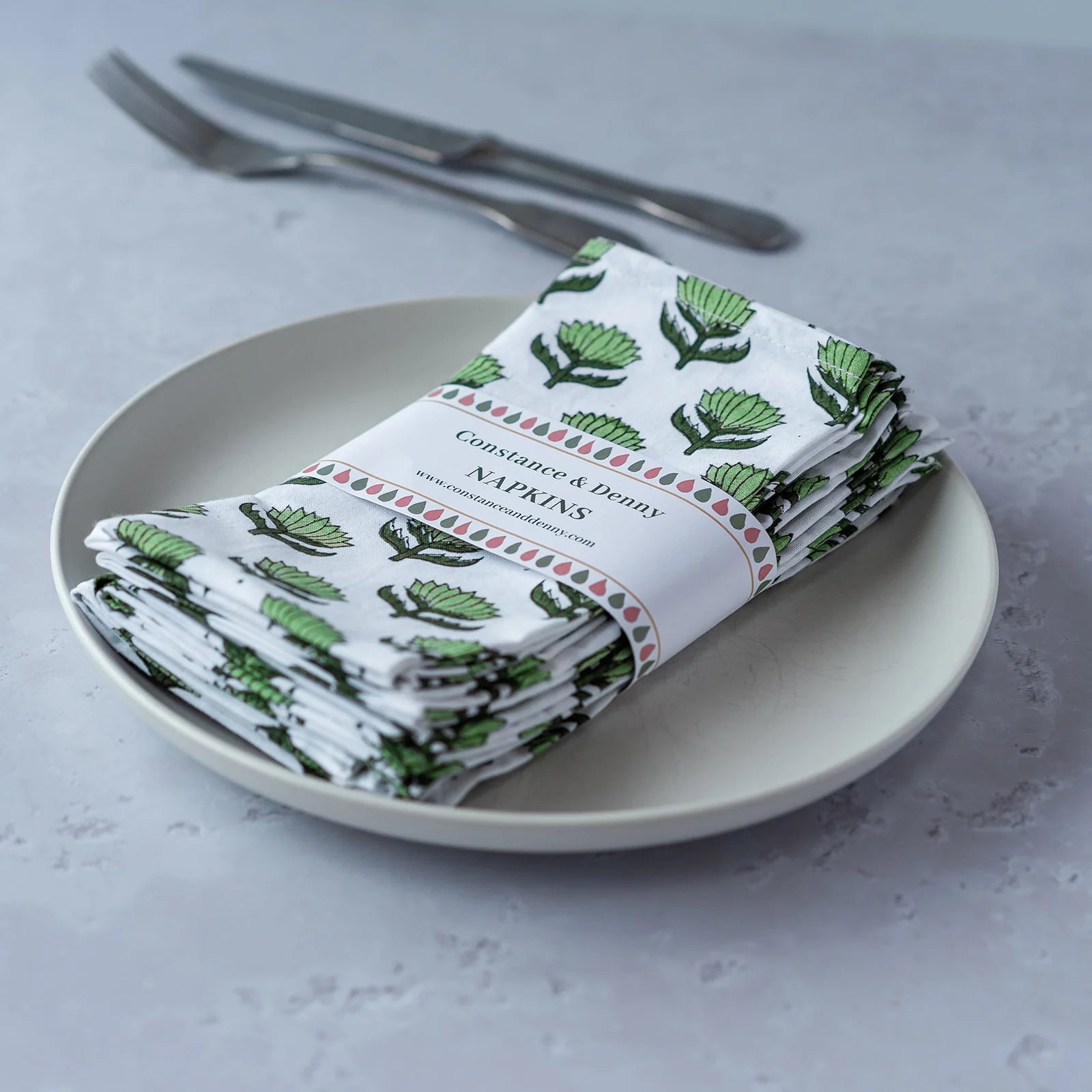 Lotus Flower Design, set of 6 napkins