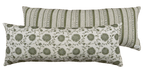 LUMBAR CUSHION ~ MOONPENNY/DAISY CHAIN MOSS