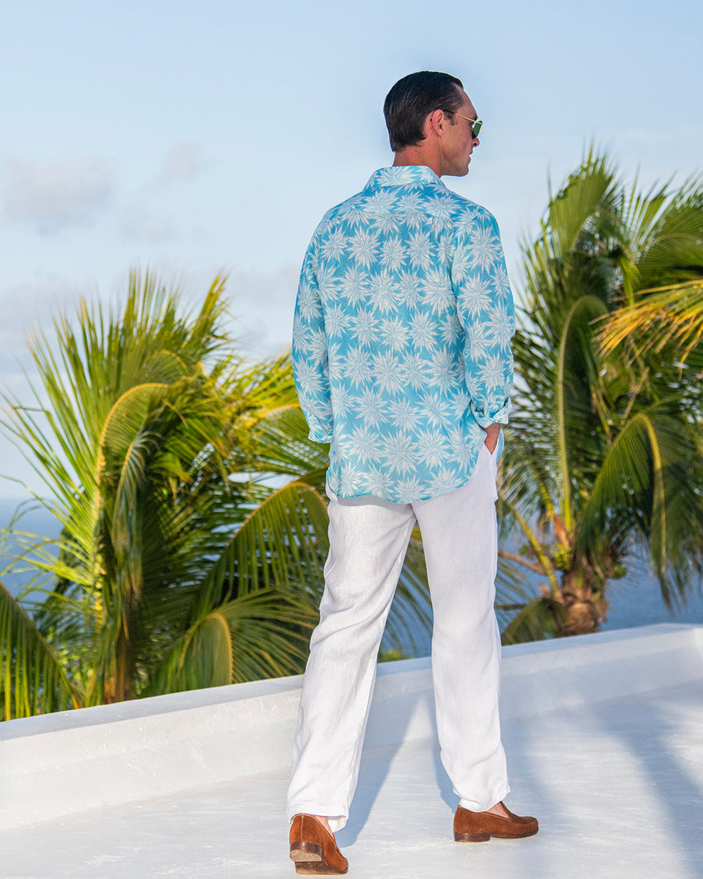 Mens Linen Shirt AGAVE