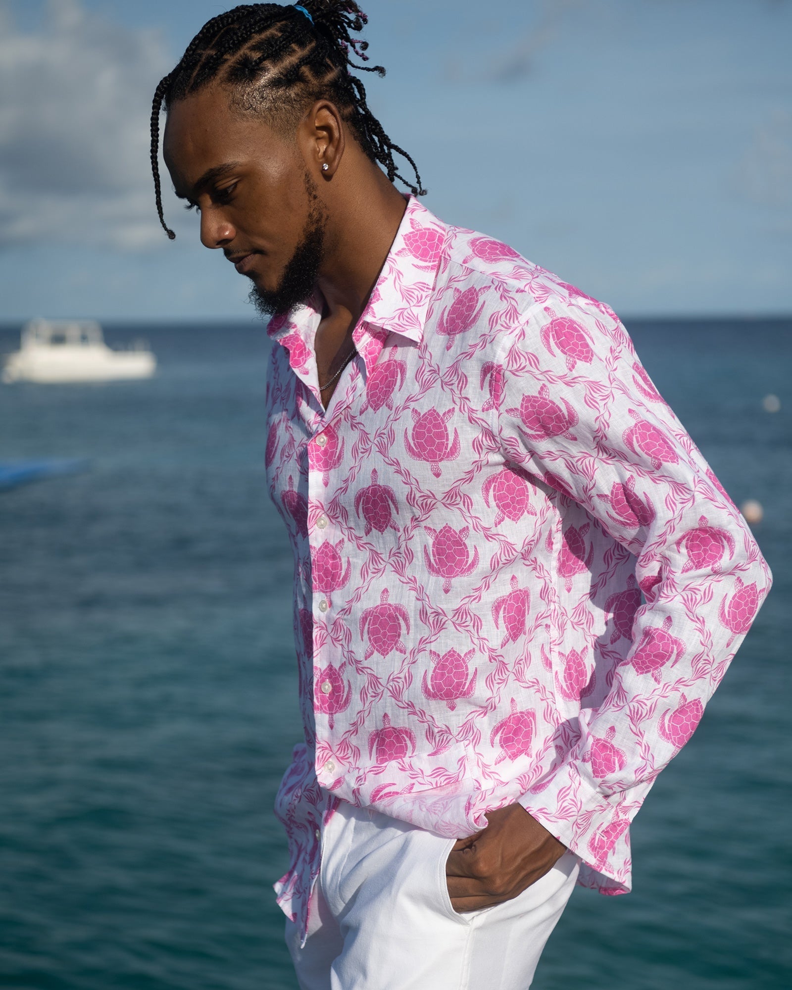Linen Shirt TURTLE TRELLIS