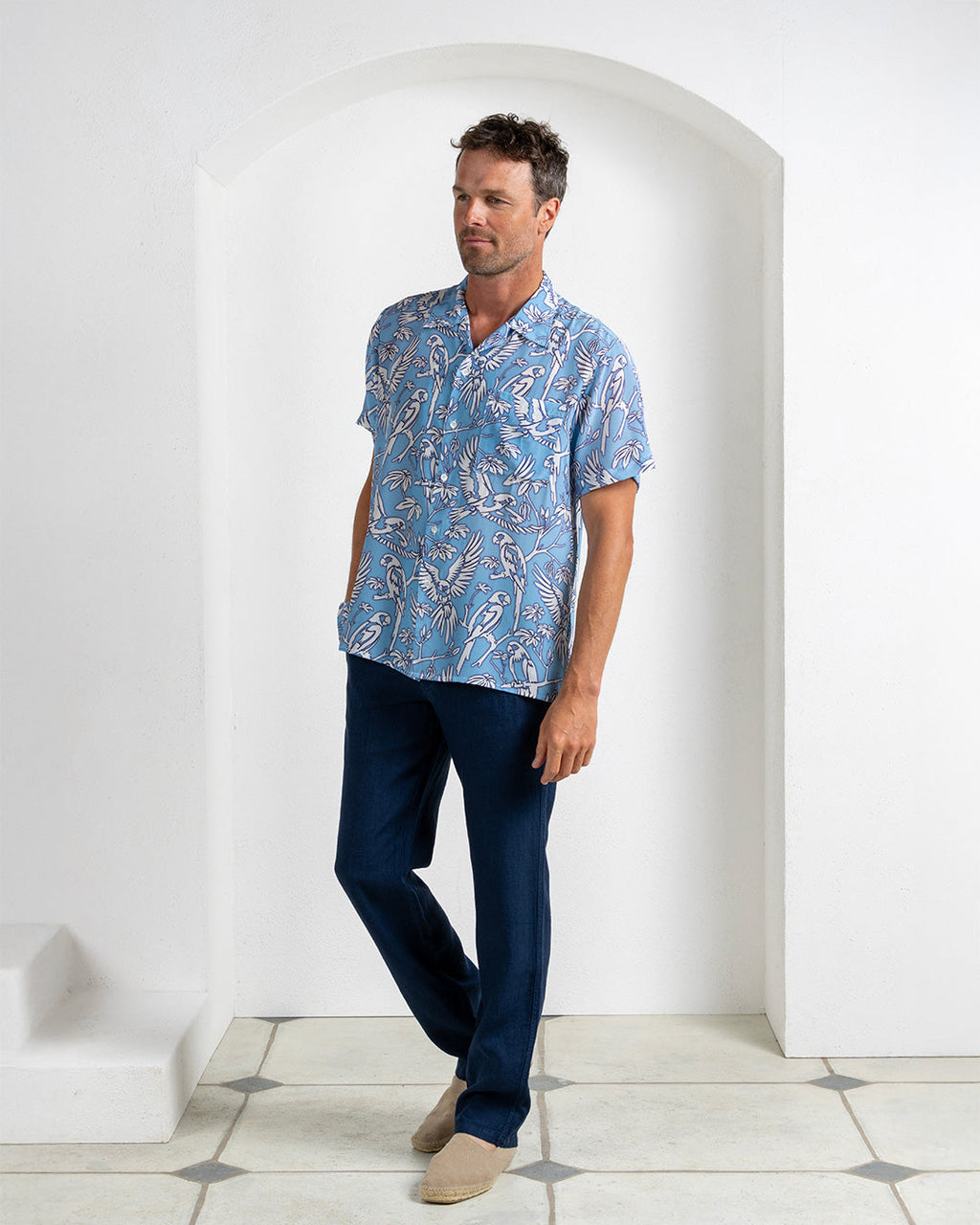 Silk Festival Shirt PARROT