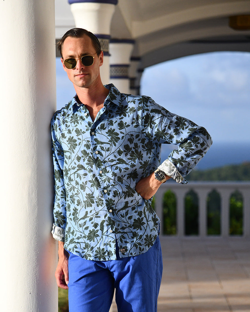 Mens Linen Shirt IGUANA