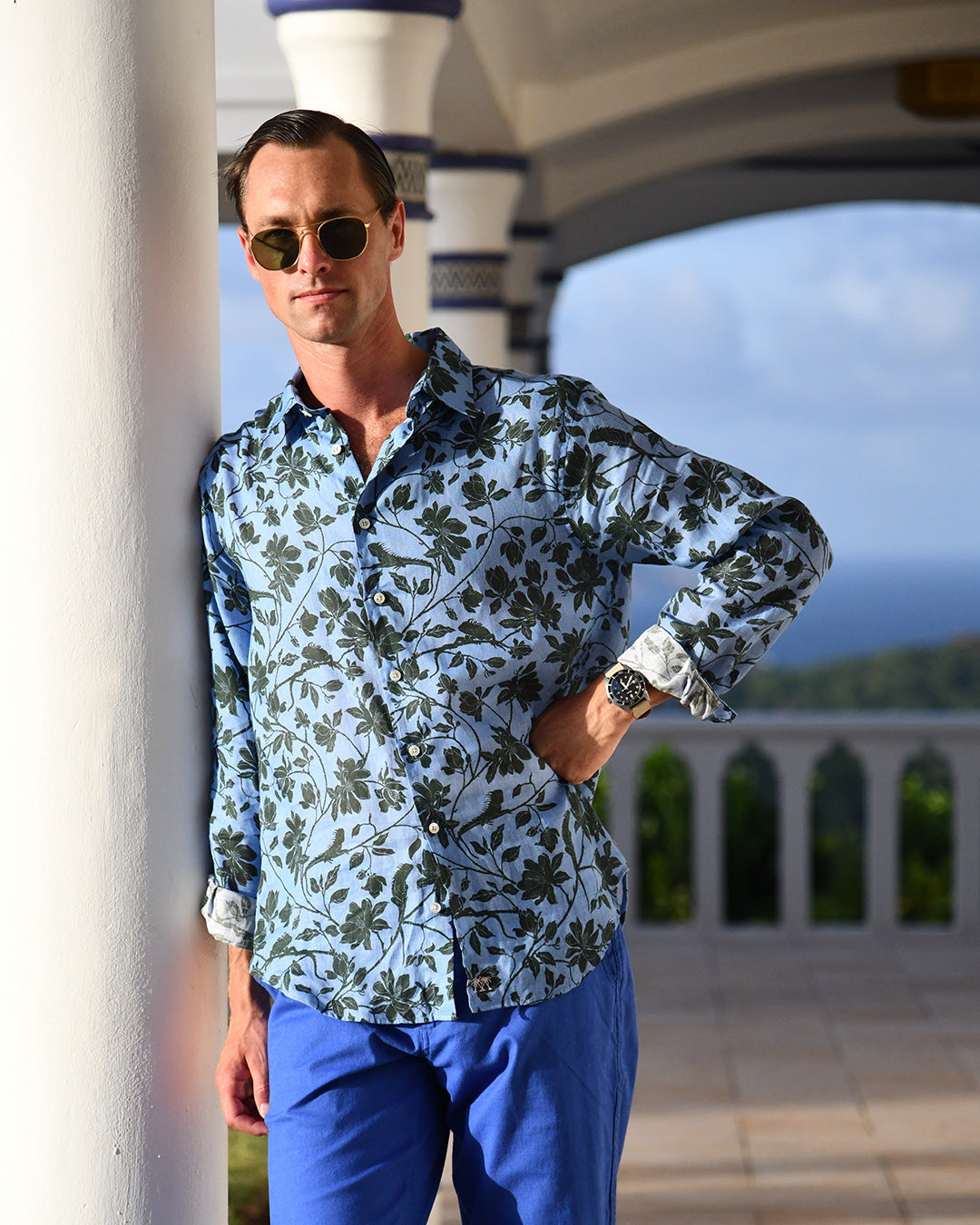 Mens Linen Shirt IGUANA