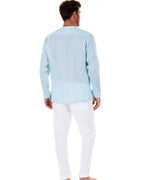 Linen Collarless Shirt