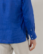 Linen Collarless Shirt