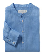 Linen Collarless Shirt