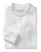 Linen Collarless Shirt