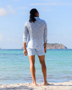 Mens Linen Shirt CORAL STONE
