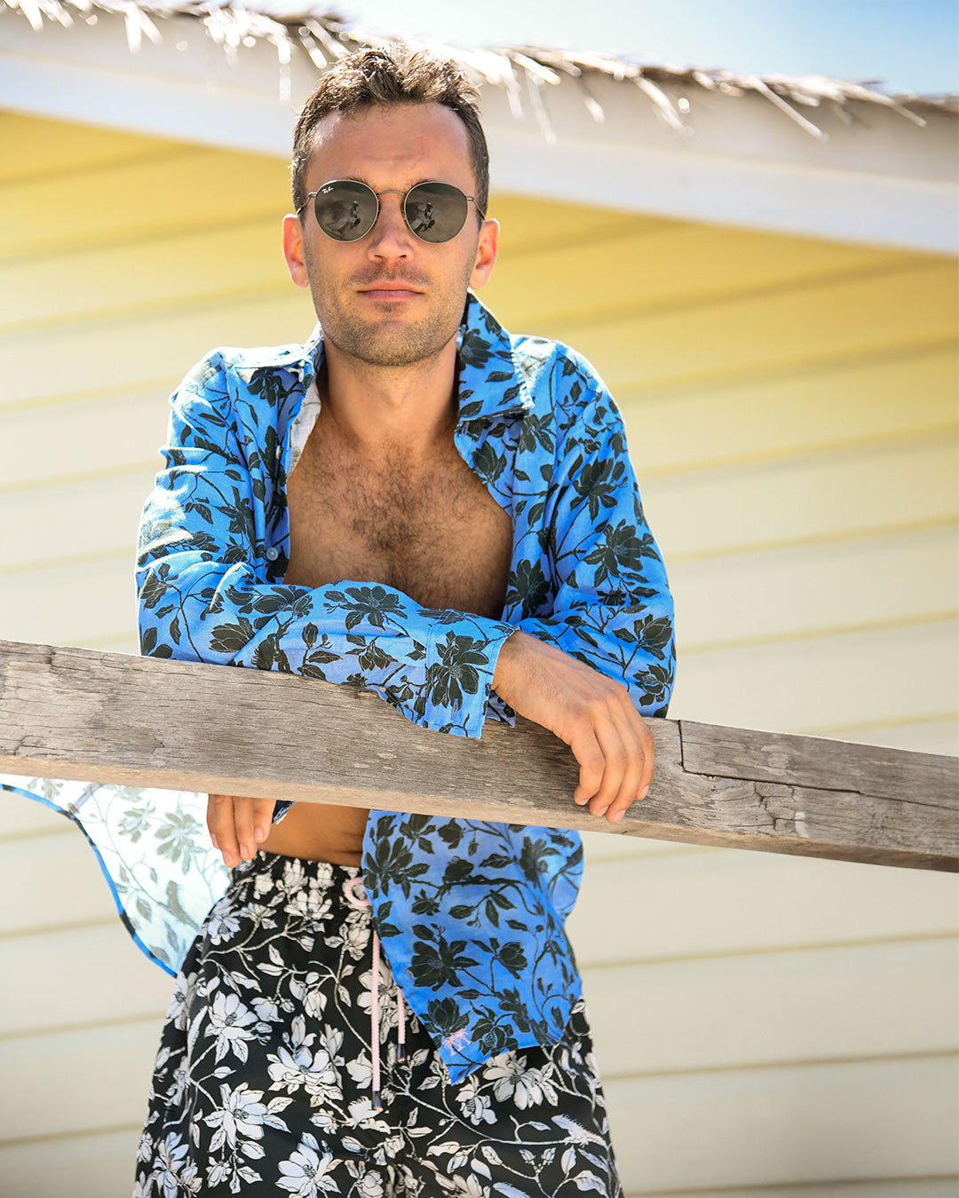 Mens Linen Shirt IGUANA