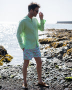 Linen Collarless Shirt