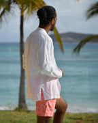 Linen Collarless Shirt