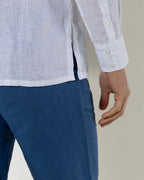 Linen Collarless Shirt