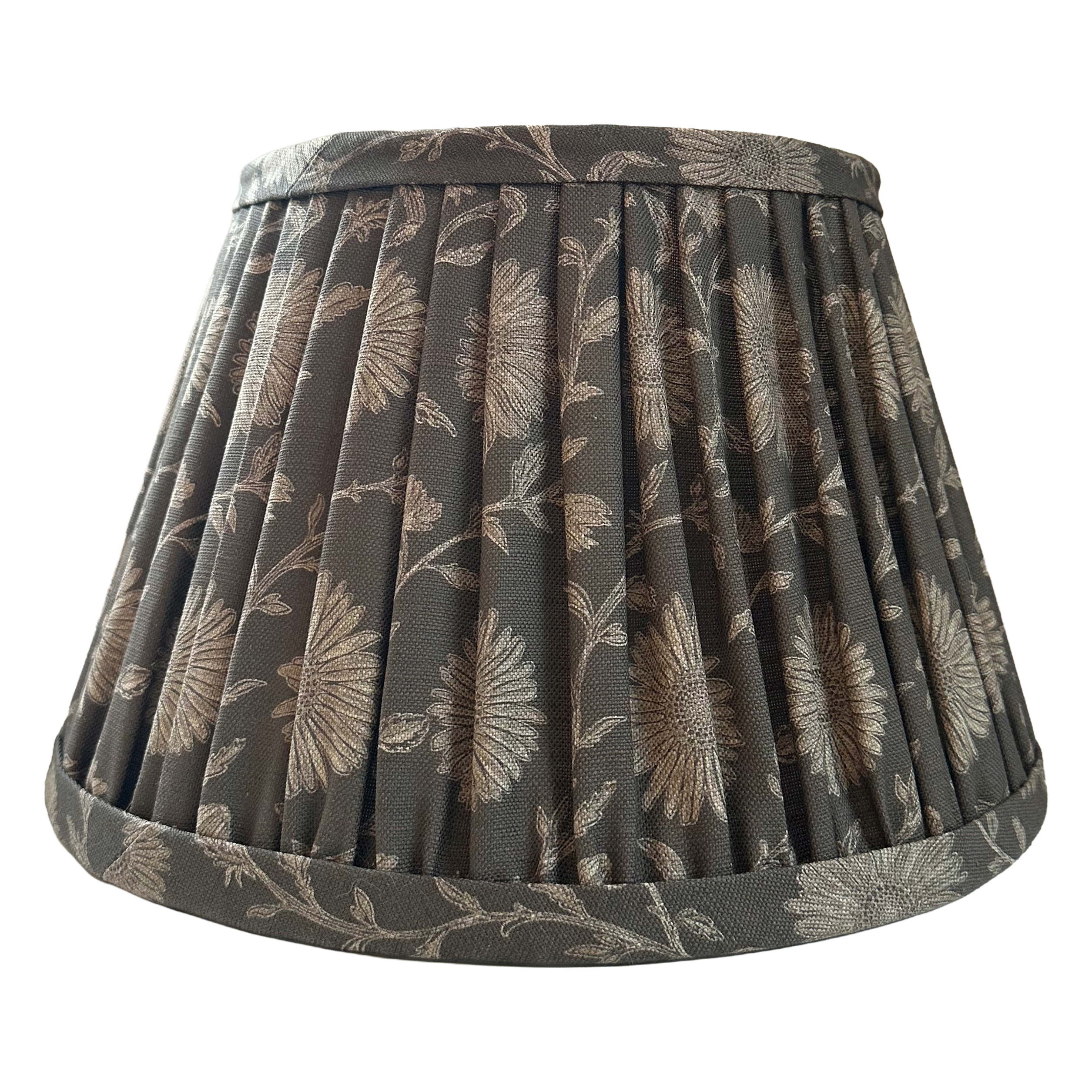14" SOFT GATHERED LAMPSHADE ~ MOONPENNY WALNUT