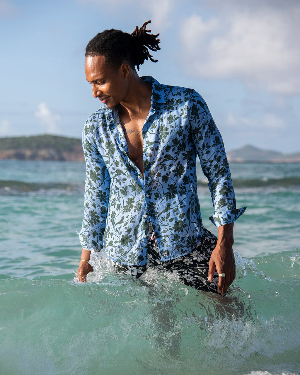 Mens Linen Shirt IGUANA