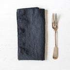 Washed Linen Napkins set of 6 - Charcoal
