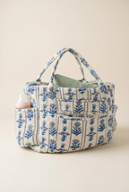 Block Print Blue Quilted Nappy / Tote Bag