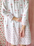 Nancy Night / Beach Shirt in Pink and Green