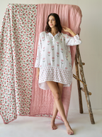 Nancy Night / Beach Shirt in Pink and Green