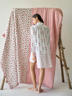 Nancy Night / Beach Shirt in Pink and Green