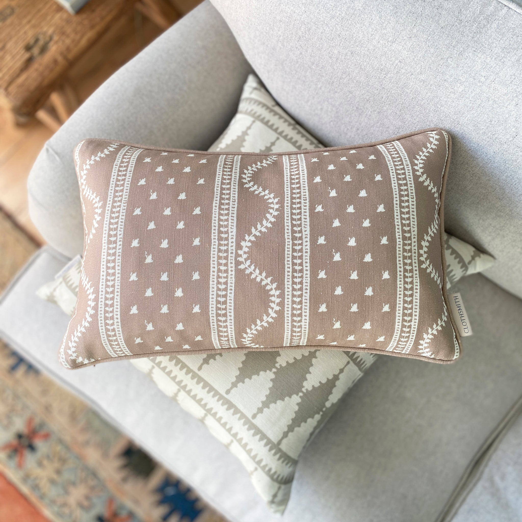 Odette Rectangular Cushion - Blush Pink