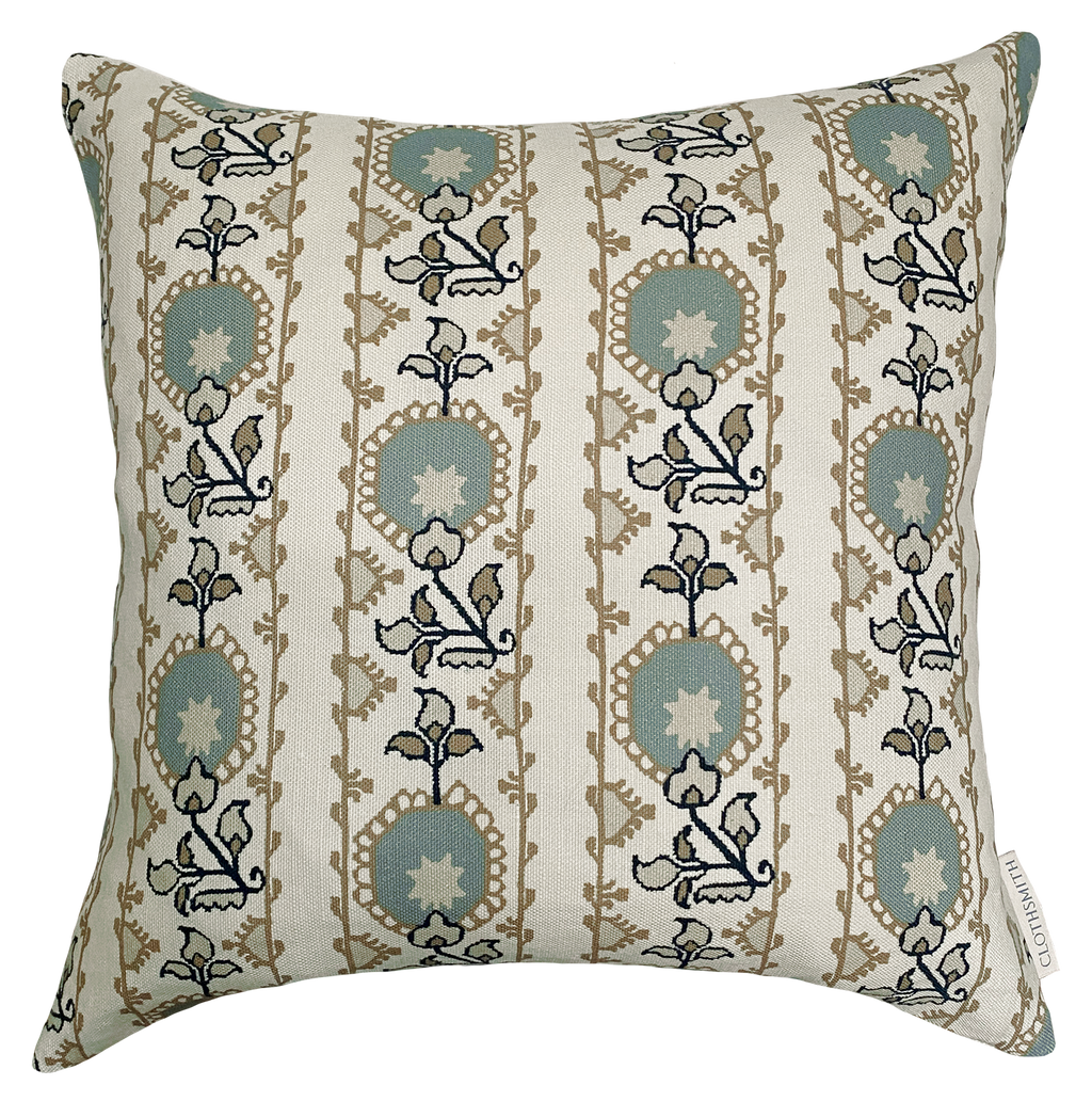 Oren Square Cushion - Blue