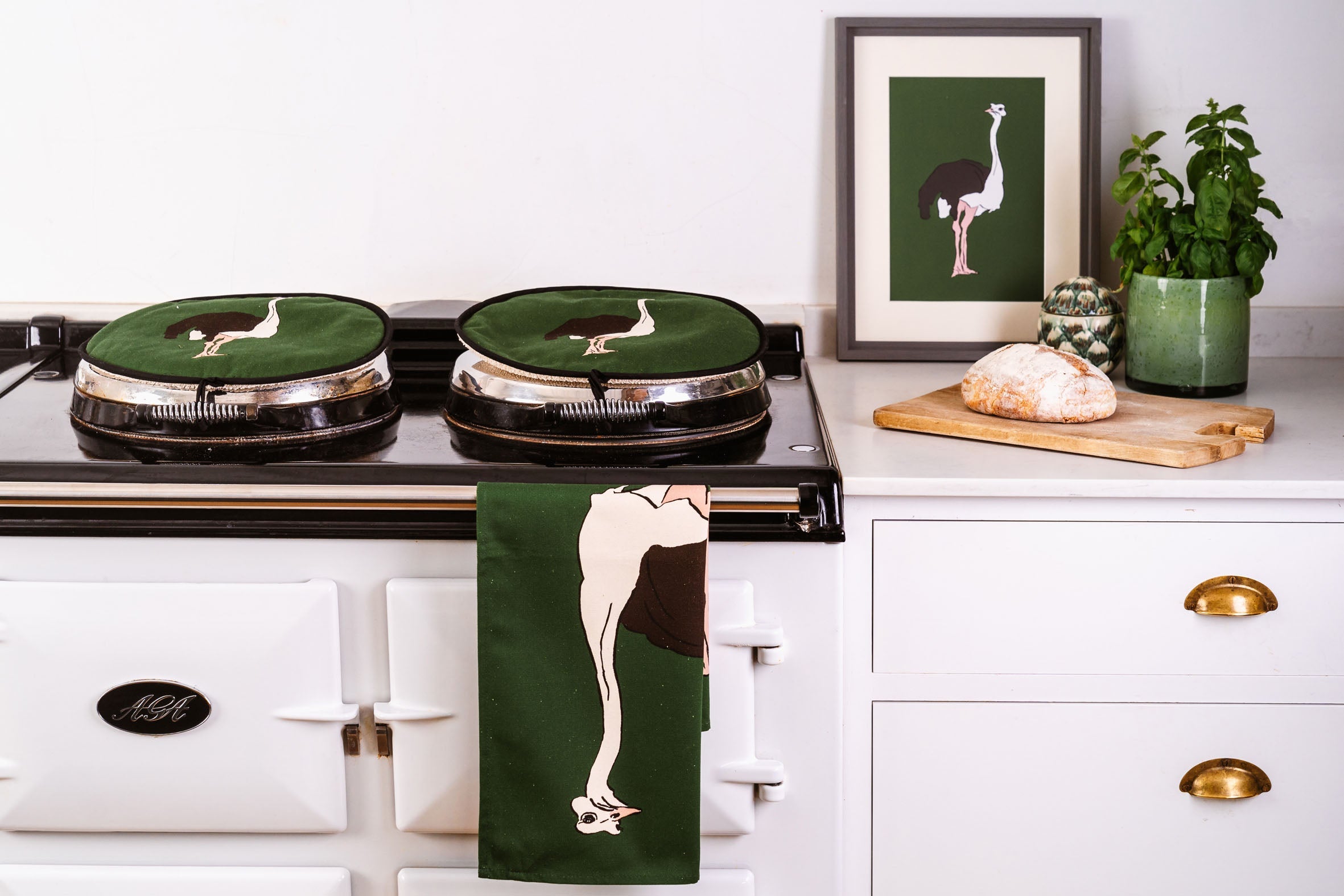 Aga Pads with Tea Towel set